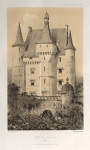 Pittoresk arkitektur eller monument från 1400-talet. Och XVI. Århundraden: Slott i Frankrike av XV och XVI århundraden: Pl. 52, Château De Fay (Maine) av Victor Petit