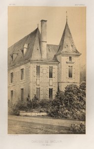 Pittoresk arkitektur eller monument från 1400-talet. Och XVI. Århundraden: Frankrikes slott från XV och XVI århundraden: Pl. 59, Château De Baclair (Nedre Seine) av Victor Petit