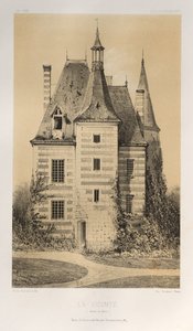 Pittoresk arkitektur eller monument från 1400-talet. Och XVI. Århundraden: Slott i Frankrike av XV och XVI århundraden: Pl. 75, La Vicomté (Saône et Loire) av Victor Petit