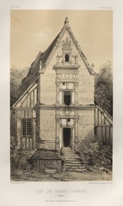 Pittoresk arkitektur eller monument från 1400-talet. Och XVI. Århundraden: Slott i Frankrike av XV och XVI århundraden: Pl. 81, FIEf Des Bordes-Compigny (Yonne) av Victor Petit