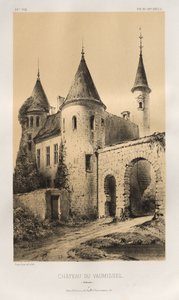 Pittoresk arkitektur eller monument från 1400-talet. Och XVI. Århundraden: Slott i Frankrike av XV och XVI århundraden: Pl. 89, Château du Vaumissel (Calvados) av Victor Petit