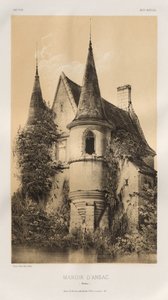 Pittoresk arkitektur eller monument från 1400-talet. Och XVI. Århundraden: Frankrikes slott av XV och XVI århundraden: Pl. 98, Manoir d