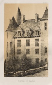 Pittoresk arkitektur eller monument från 1400-talet. Och XVI. Århundraden: Frankrikes slott av XV och XVI århundraden: Pl.100, Château de Saligny (Alliers) av Victor Petit