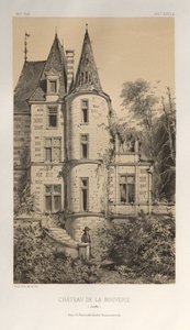Pittoresk arkitektur eller monument från 1400-talet. Och XVI. Centuries: Chateaux of France of the XV and XVI Centuries: Pl. 29, Chateau De La Bouverie (Sarthe) av Victor Petit
