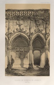 Pittoresk arkitektur eller monument från 1400-talet. Och XVI. Århundraden: Chateaux De France av XV och XVI århundraden: Pl. 41, Galleri Château De Jouancy (Saone et Loire) av Victor Petit