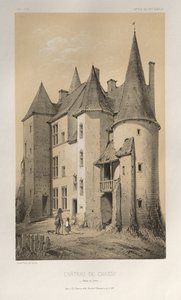 Pittoresk arkitektur eller monument från 1400-talet. Och XVI. Århundraden: Chateaux De France av XV och XVI århundraden: Pl. 45 Château De Chassy (Saône et Loire) av Victor Petit