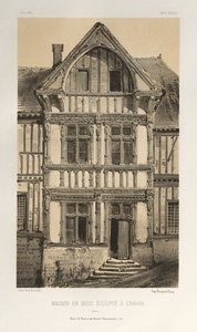 ...pl. 25, Maison En Bois Sculpte A Cravan Yonne, publicerad 1860. av Victor Petit