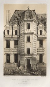 ...pl. 71, Ruinerna av slottet Mont-Saint-Jean Saône et Loire, 1860. av Victor Petit