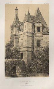 ...pl. 78, herrgård i Belvau Corrèze, 1860. av Victor Petit