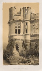 ...pl. 99, Gamla slottet i Belin Sarthe, 1860.