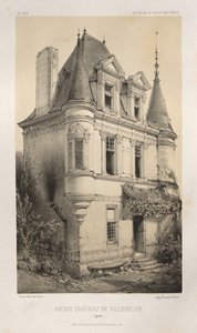 ...pl. 9, Gamla slottet i Villeneuve Yonne, 1860. av Victor Petit