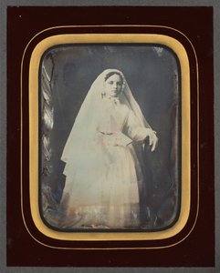 Porträtt av en flicka,ca. 1853 (foto) av Victor Plumier