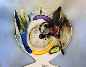 Livfulla surrealistiska virvlar