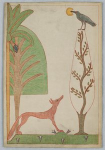 Räven och kråkan, Illustration för Aesops fabler