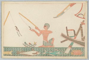Den lilla fisken och fiskaren, illustration till Aesops fabler