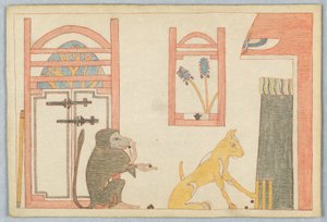 Apan och katten, Illustration för Aesops fabler