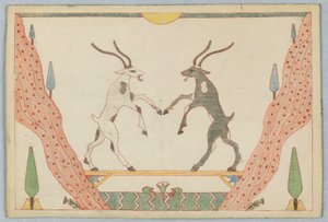 De två getterna, illustration till Aesops fabler
