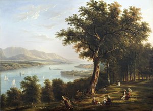 Utsikt från Hyde Park vid Hudsonfloden, 1845 av Victor de Grailly