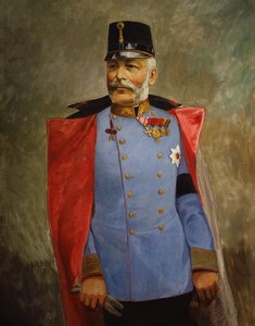 Ärkehertig Friedrich, hertig av Teschen, ca 1916 (olja på duk) av Vienna Nedomansky Studio