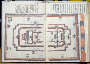 MS HM 2182 Den förbjudna staden i Peking, från en samling kartor gjorda under en vietnamesisk ambassad till Kina (wc på papper)