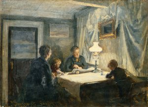 Kväll i Skagen (Konstnärens familj)