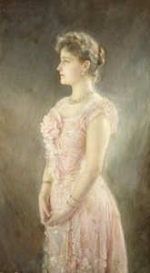 Porträtt av kejsarinnan Alexandra Fyodorovna av Ryssland 1872-1918, hustru till tsar Nicholas II, 1901 av Viktor Karlovich Stemberg