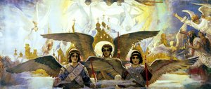 Före paradierna, Centrala delen, 1885-1896. av Viktor Mikhaylovich Vasnetsov