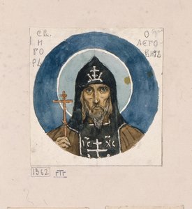 Helige prins Igor av Chernigov Studerar för fresker i St Vladimirs katedral i Kiev, 1884-1889 av Viktor Mikhaylovich Vasnetsov
