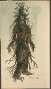 Leshy. Kostymdesign för operan Snow Maiden av N. Rimsky-Korsakov, 1885. av Viktor Mikhaylovich Vasnetsov