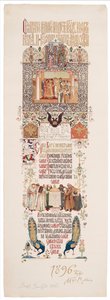 Meny med festmåltiden för att fira kröningen av Nicholas II och Alexandra Fyodorovna, 1896 av Viktor Mikhaylovich Vasnetsov