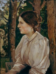 Porträtt av Tatyana Viktorovna Vasnetsova, konstnärens dotter, 1897