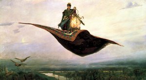 Rider på en flygande matta, 1880