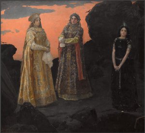 Tre drottningar av det underjordiska kungariket, 1879. av Viktor Mikhaylovich Vasnetsov