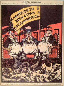 "The League of Nations: Capitalists of the World Unite" från "The Russian Revolutionary Poster" av V. Polonski av Viktor Nikolaevich Deni
