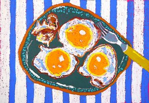 Frukost med stekt ägg av Viktoriia Saunina
