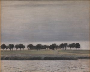 Förstudie för "Solregn. Gentoftesjön" av Vilhelm Hammershøi