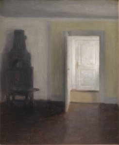 Interiör. En gammal spis av Vilhelm Hammershøi