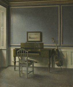 Interiör. The Music Room, Strandgade 30 av Vilhelm Hammershøi