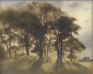 Nära Fortunen, Jægersborg Deer Park, norr om Köpenhamn av Vilhelm Hammershøi