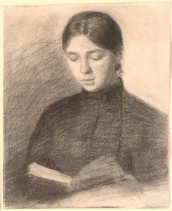 Konstnärens syster Anna Reading av Vilhelm Hammershøi