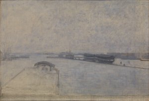 Köpenhamns hamn sett från Kvæsthusgade av Vilhelm Hammershøi