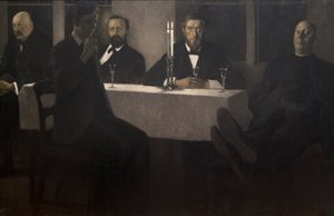 Fem porträtt av Vilhelm Hammershoi