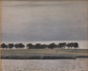 Förstudie för "Solregn. Gentoftesjön" av Vilhelm Hammershøi