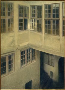 Innenhof. Strandgade 30 av Vilhelm Hammershoi