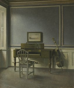 Interiör. The Music Room, Strandgade 30 av Vilhelm Hammershøi