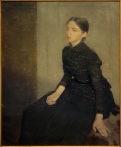 Porträtt av en ung flicka. Konstnärens syster, Anna Hammershöi