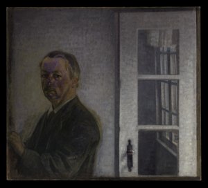 Självporträtt vid Spurveskjul av Vilhelm Hammershøi