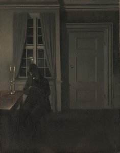 Myntsamlaren, 1904 av Vilhelm Hammershoi