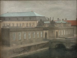Utsikt över Christiansborgs slott. Sen höst av Vilhelm Hammershøi