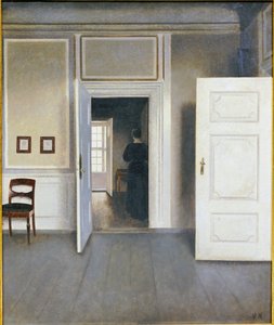 Kvinna i ett interiör, Strandgrade 30, 1901